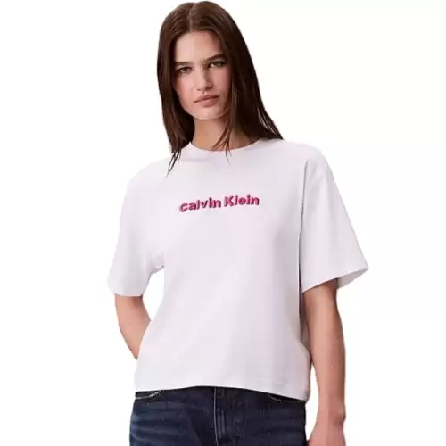 Tricou Calvin Klein SS 2 TONE 3D EMBROIDERYLOGO TEE