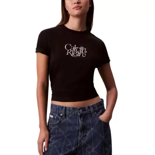 Tricou Calvin Klein SS FITTED SCRIPT CALVIN KLEINTE