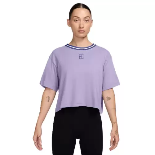 Tricou Nike W NK DF HERITAGE SS CROP TEE