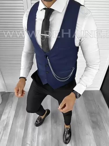 Vesta barbati eleganta slim fit bleumarin B8153 P19-3.2