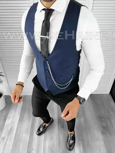 Vesta barbati eleganta slim fit bleumarin B8169  O4-5.1