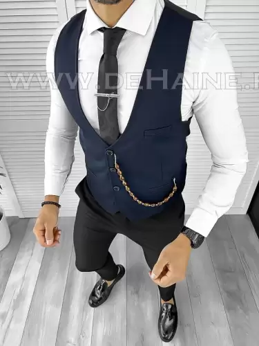 Vesta barbati eleganta slim fit bleumarin B8172  O5-4.3