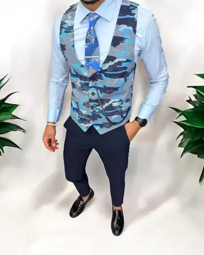 Vesta barbati eleganta slim fit  camuflaj   13265