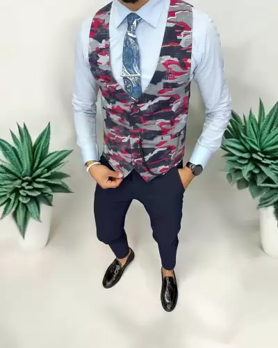 Vesta barbati eleganta slim fit  camuflaj   13266  D5-2.1