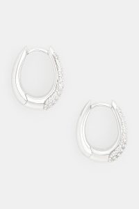 Tom Wood cercei de argint Liz Hoops Pave